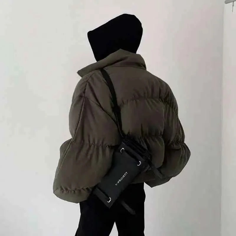 Men Retro Thickened Cotton Winter Bomber Jacket