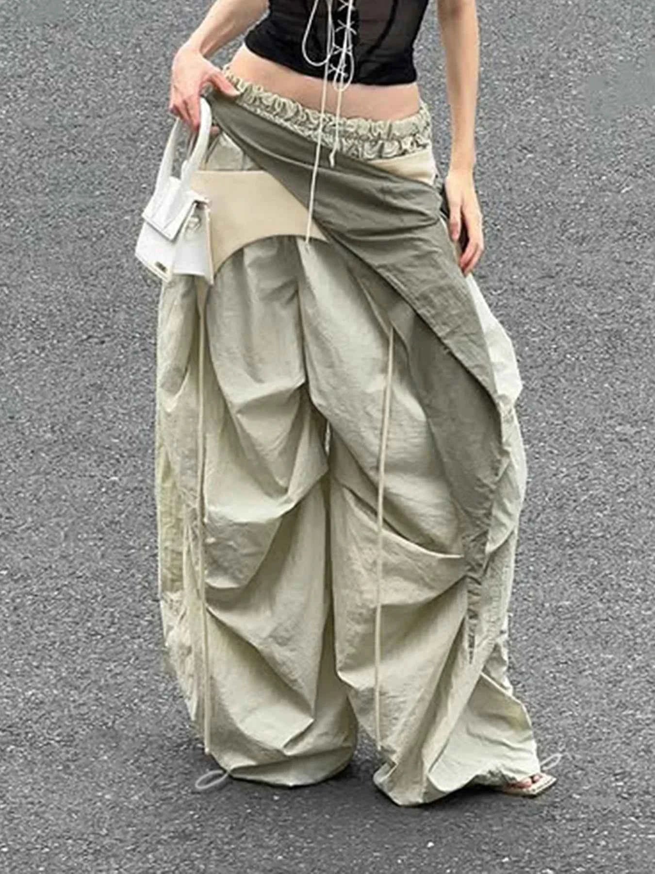Stylish Streetware Wide Leg Cargo Pants