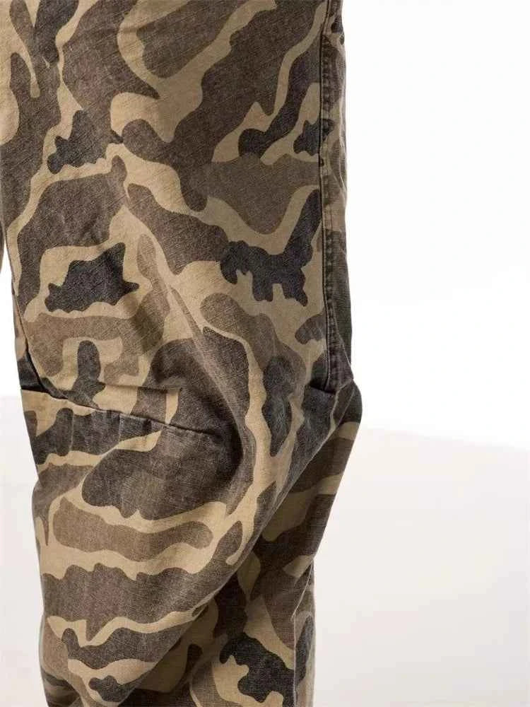 Vintage Camouflage Baggy Wide Leg Jeans
