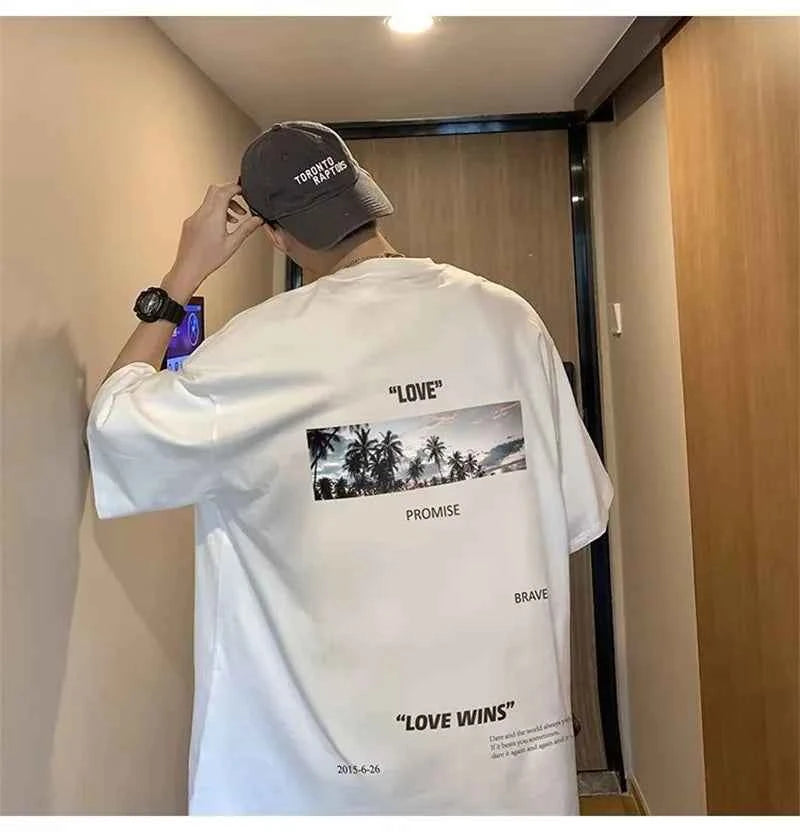 Streetwear Vintage oversized graphic printed summer T-Shirt