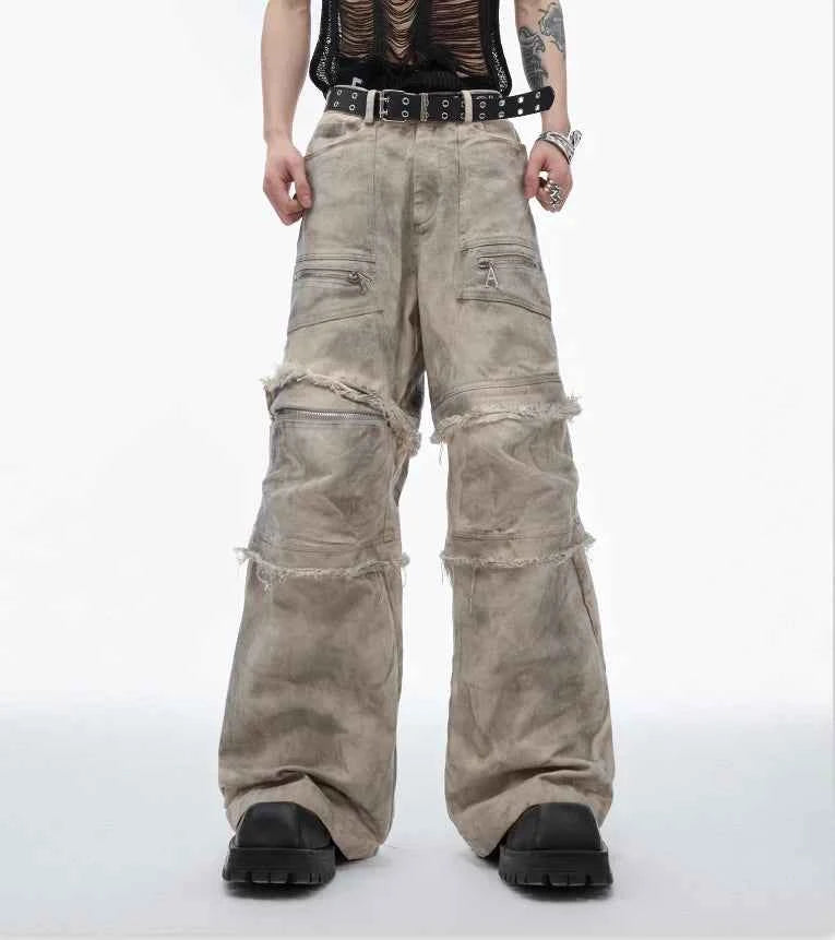 Vintage American Style Zipper Jeans