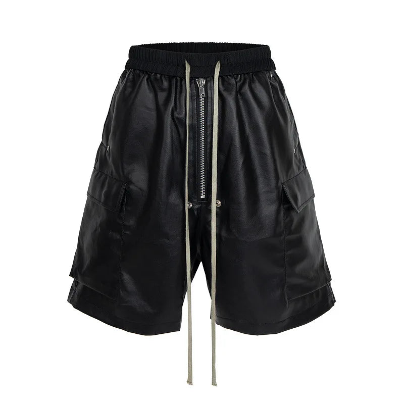 High Street Cleanfit Wide Leg Matte Coated Cargo Shorts