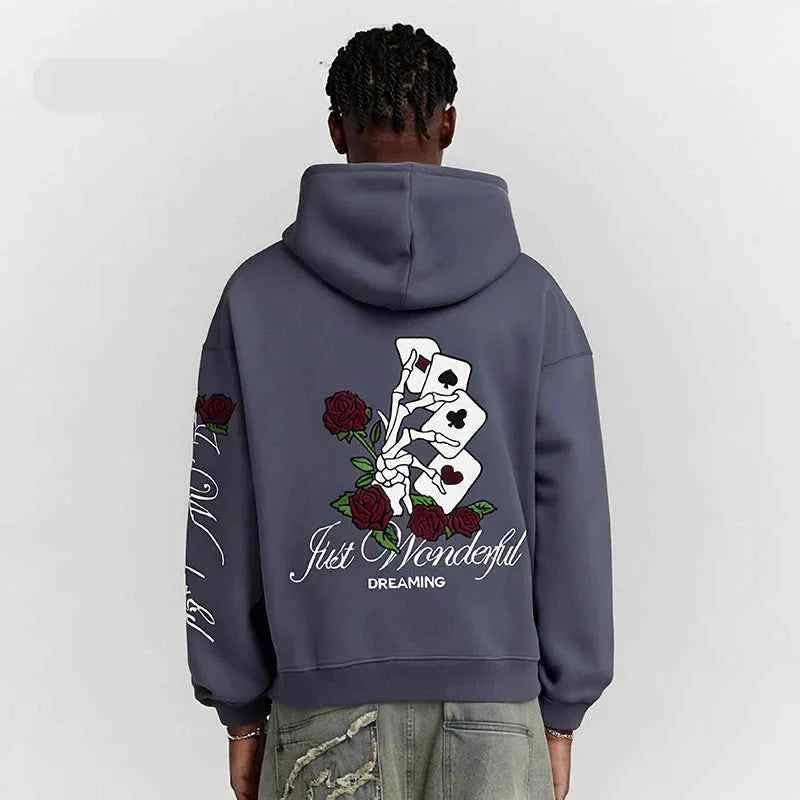 Vintage Washed Boxy Embroidered Hoodie