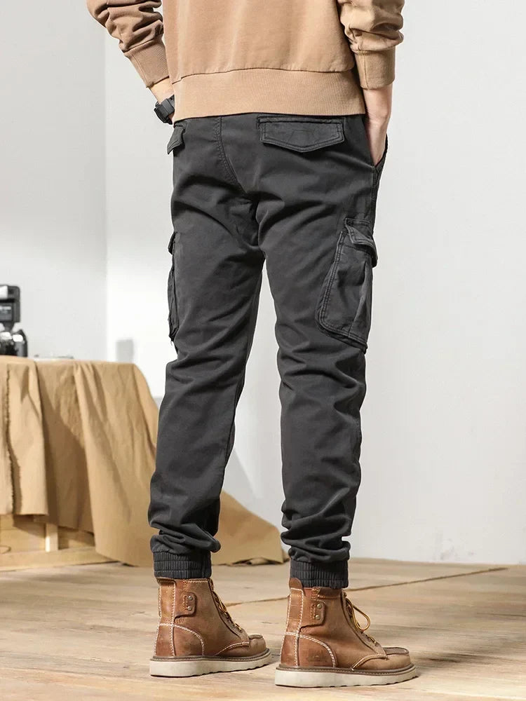 Slim Fit Elastic Ankle Pants