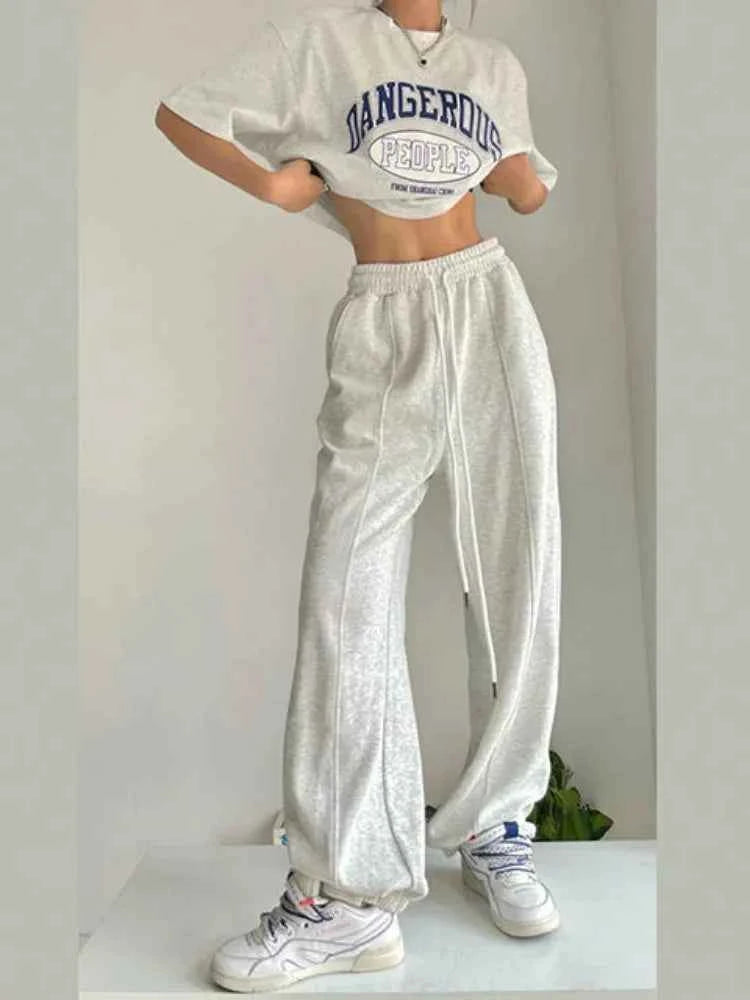 Women Cool Comfortable Wide Leg Sweatpants