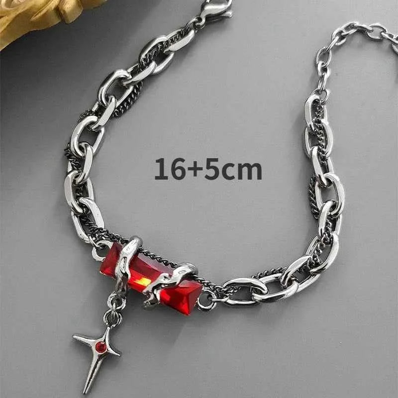 Black Zircon Star Titanium Bracelet