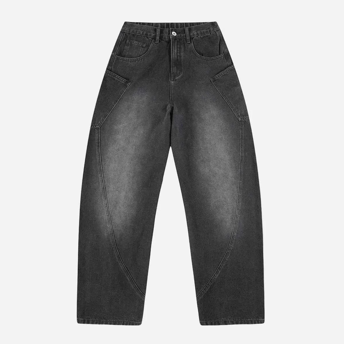 Nostalgic American Style Loose Fit Denim Jeans