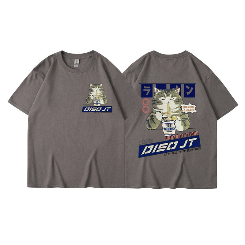 Midnight Canteen Cat Graphic T-Shirt