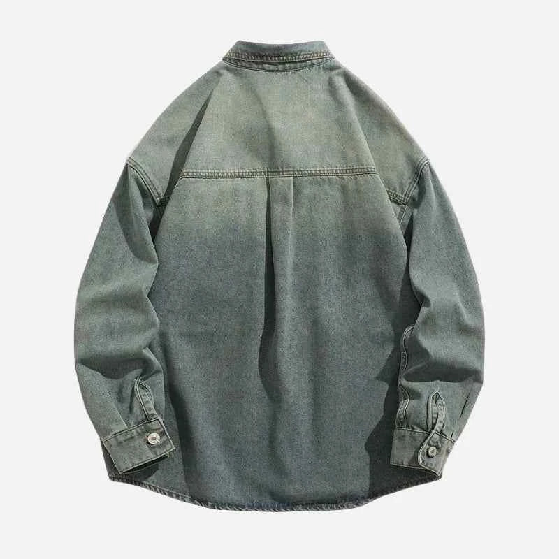 Snowflakes Heavyweight Denim Cargo Jacket