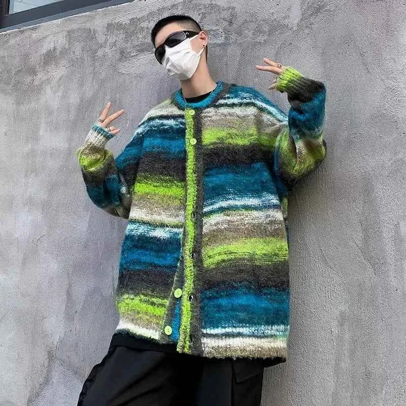Effortless Punk Knitted Oversized Cardigan