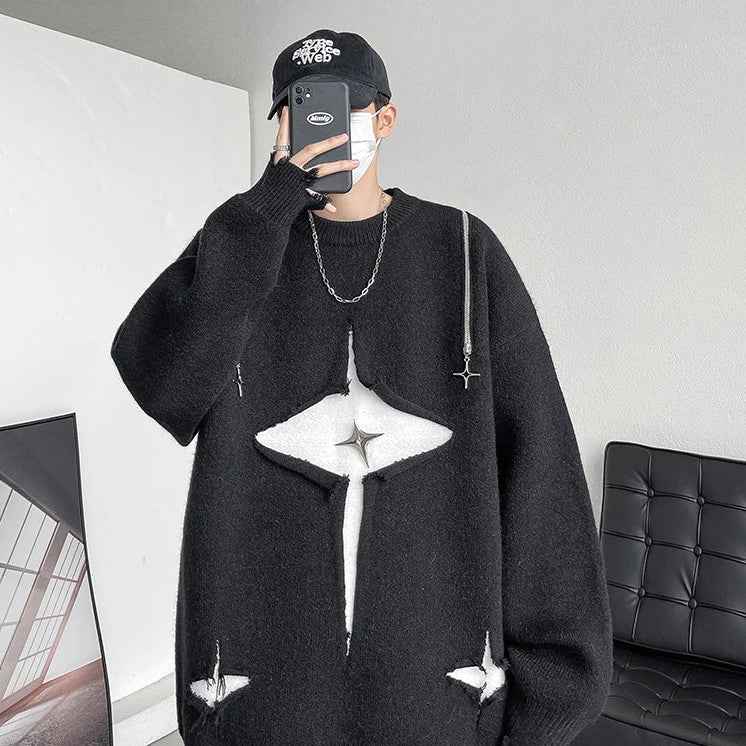 Gothic Eye Oversized Knitwear jumpers Sweater