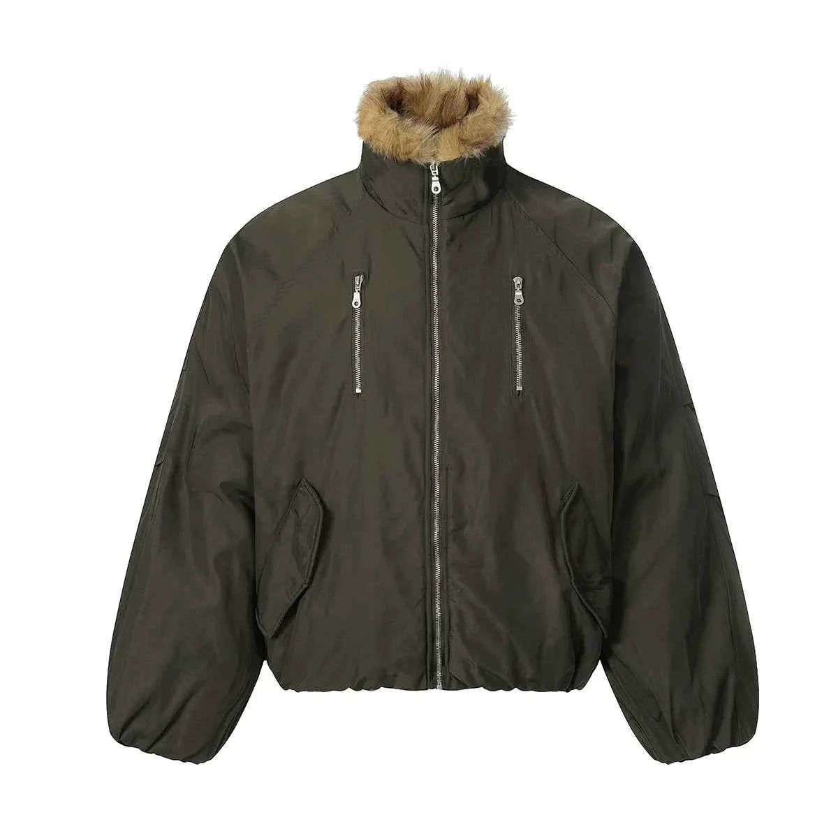 Streetwear Thick Vintage Broadcloth Fur Jacket