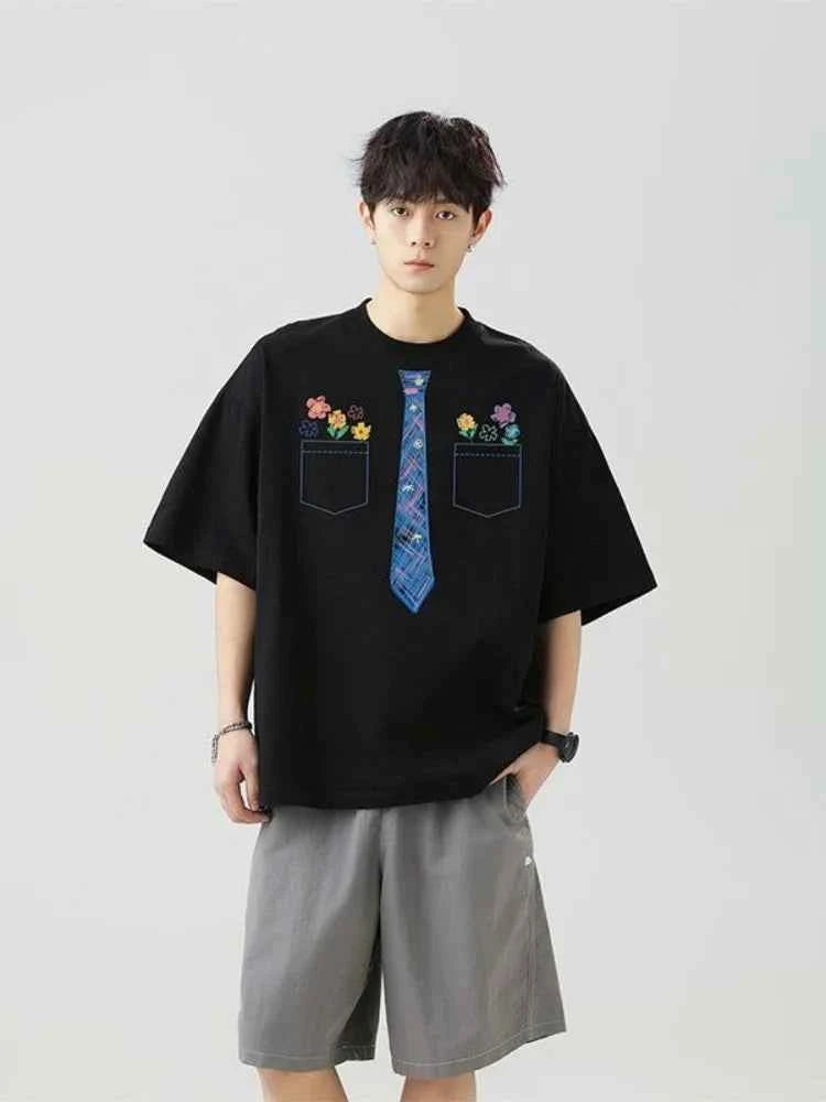 Y2K Heavy Cotton Graffiti Tie Dye Short Sleeve T-Shirt