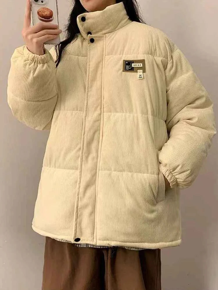 Thick Retro Corduroy Oversized Parkas Jacket