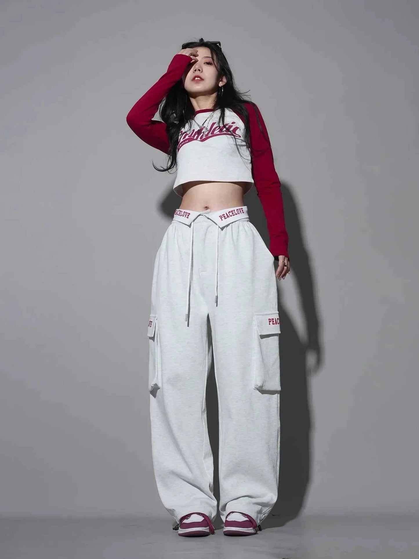 Stylish White Grey Dance Pants
