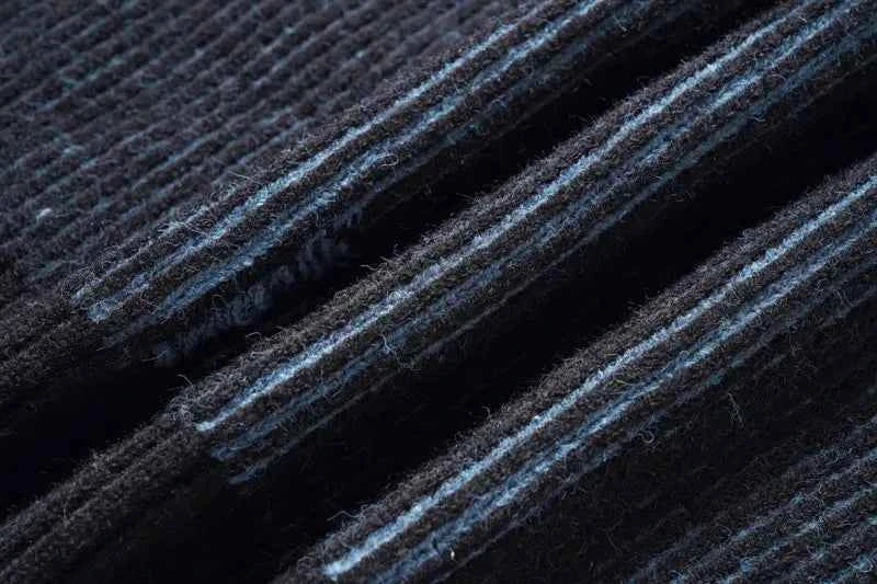 Y2K Grunge Knitted Stripe Ribbed Sweater