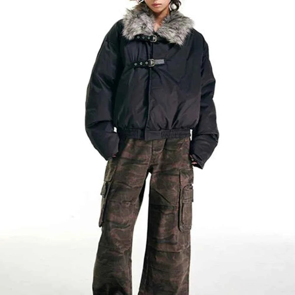 Streetwear Luxury Faux Fur Casual Jacket
