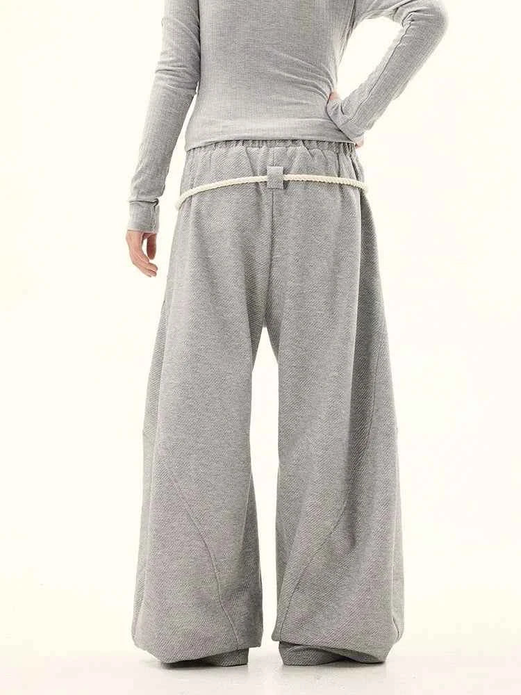 Effortless Cool Drawstring Wide Leg Sweatpants