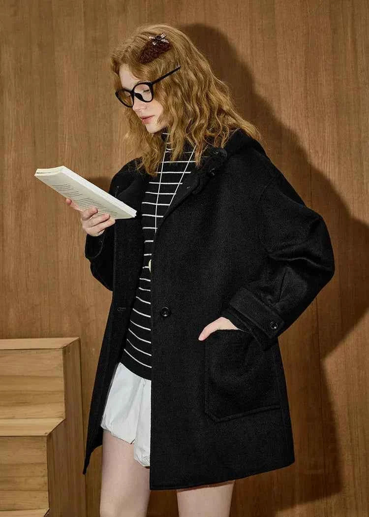 Luxury Cashmere Double-Faced Hooded Jacket