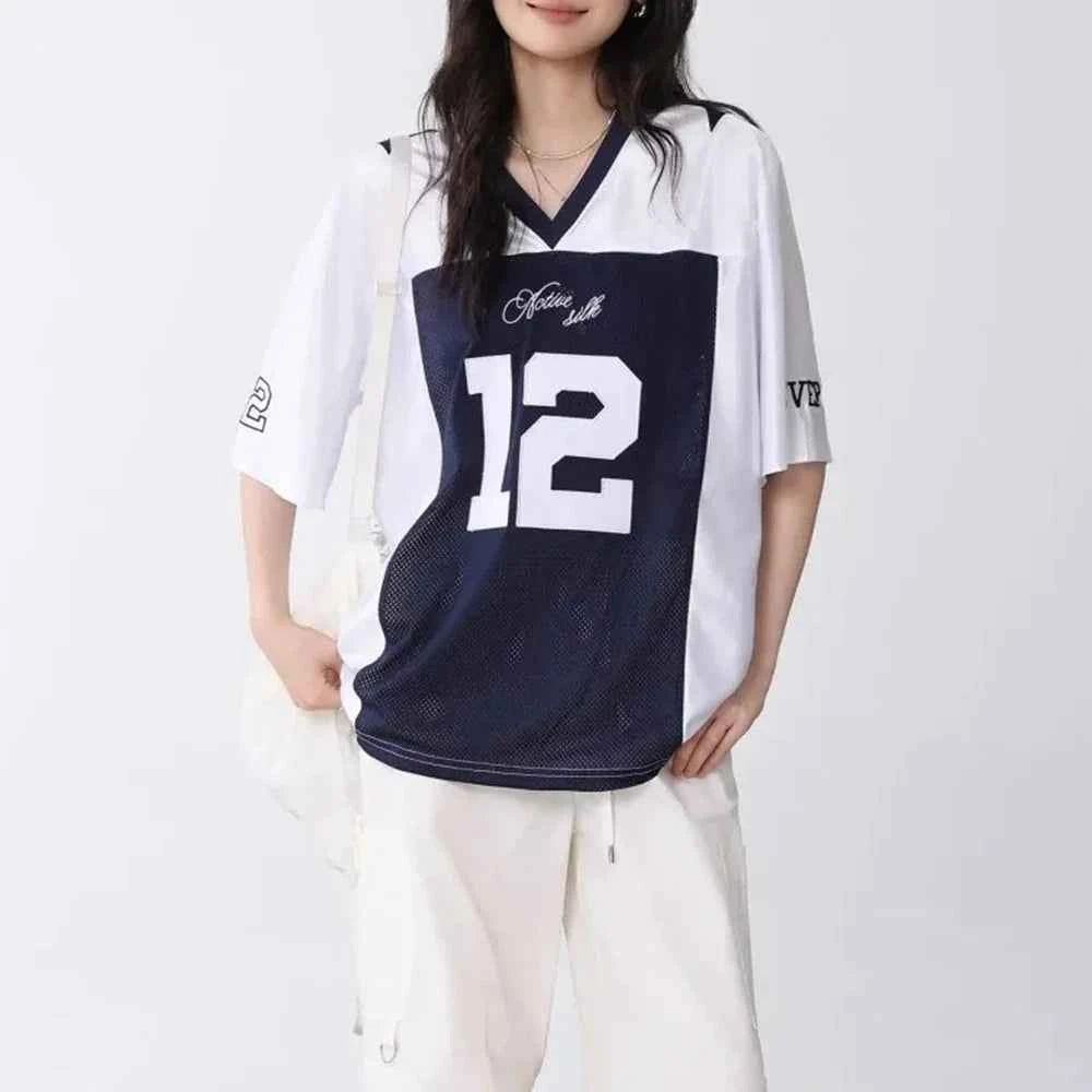 American Style Retro Loose Fit Sports T-Shirt