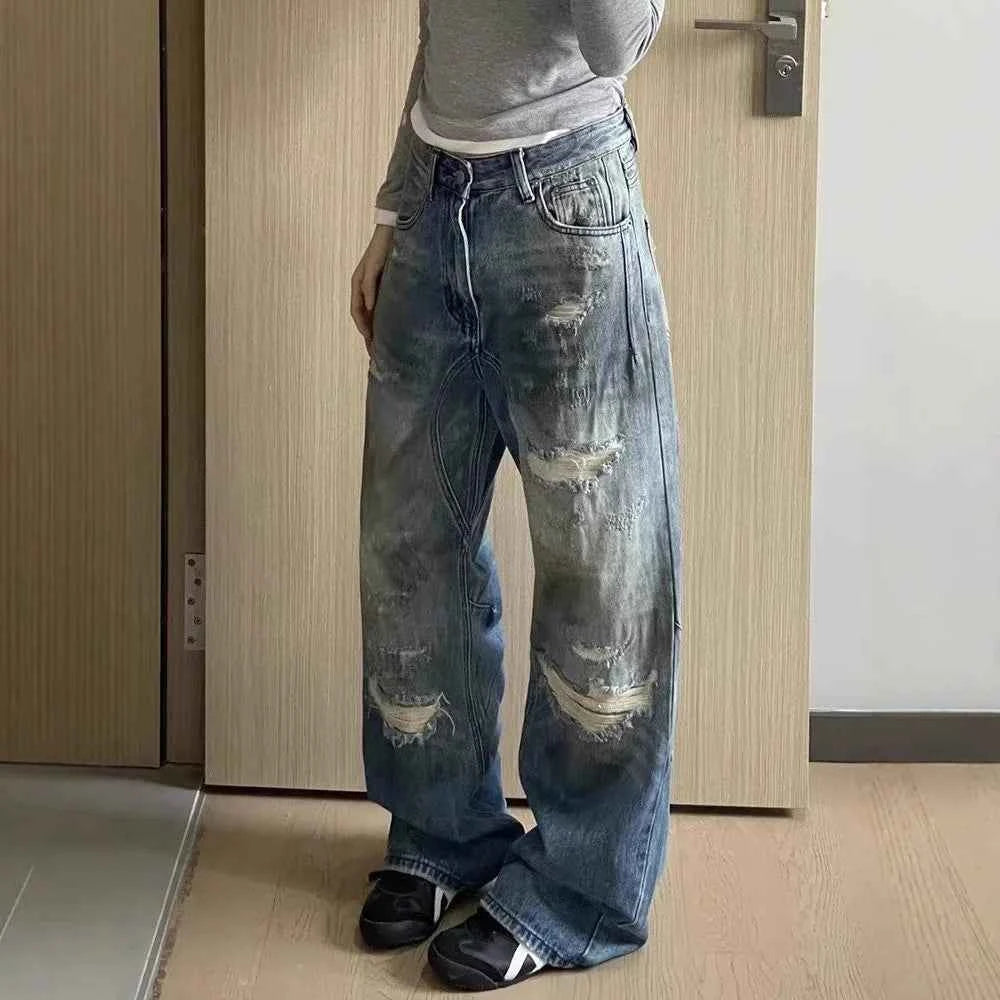 Retro American Style Essential Baggy Jeans