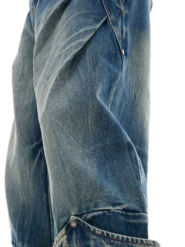 Streetwear Patchwork Wide Leg Jeans