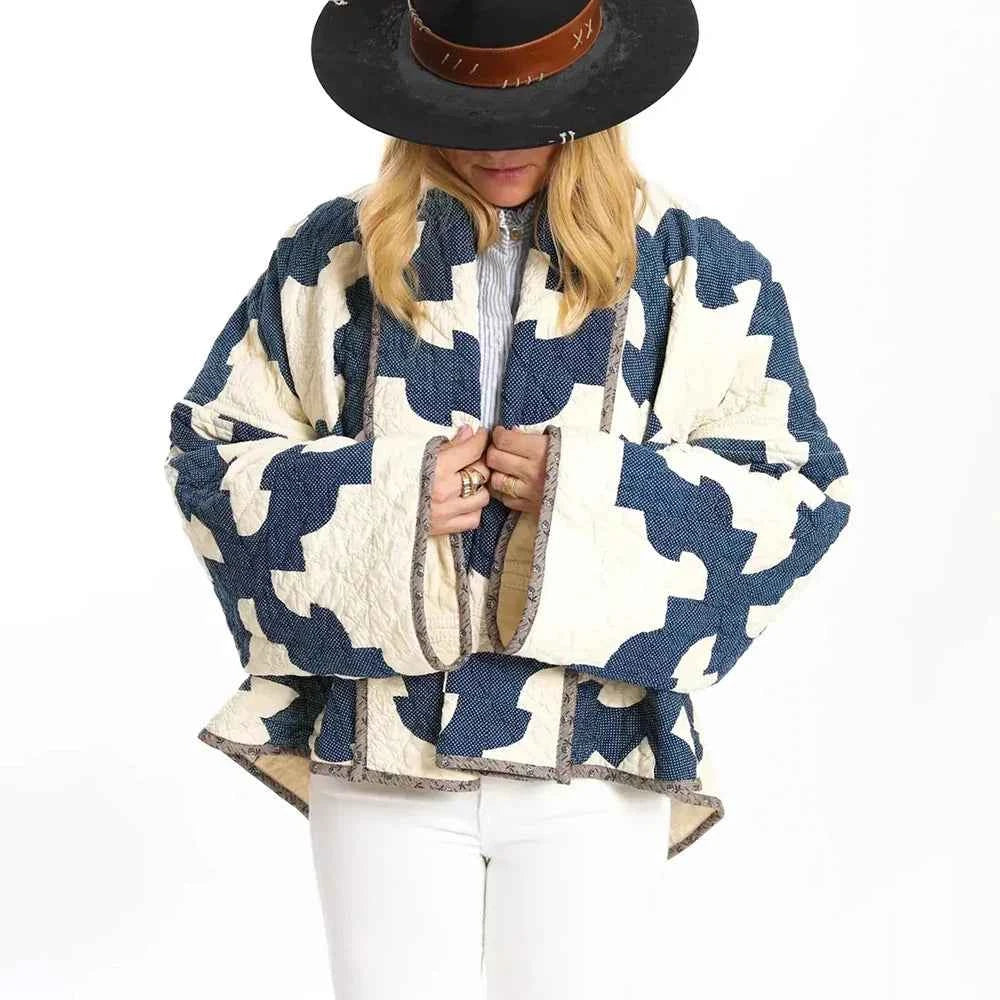 Durable Chic Colorblock Loose Lapel Jacket