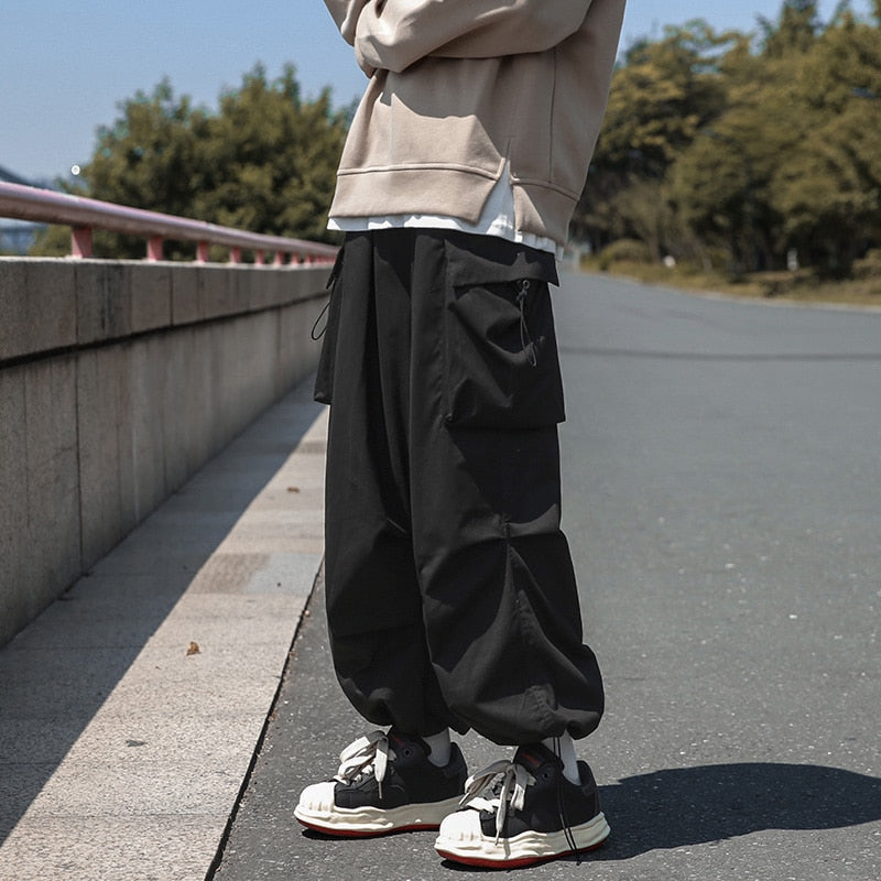 Straight Elastic Ankle Style Baggy Pants