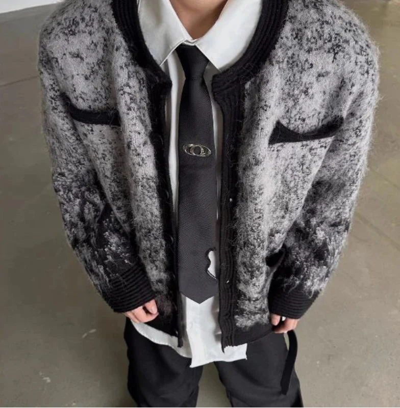 Root Stylish Gradient Color Block Cardigan - Luxuryurbanwear