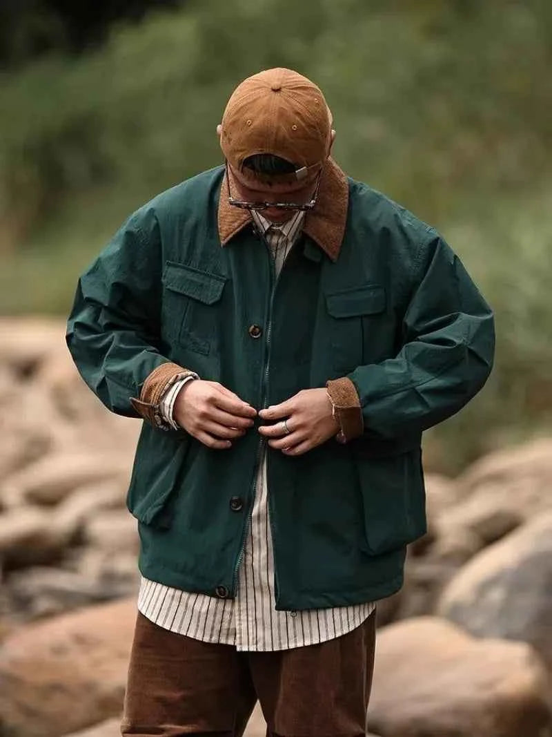 Trendy Tooling Multiple Pockets Windbreaker Jacket