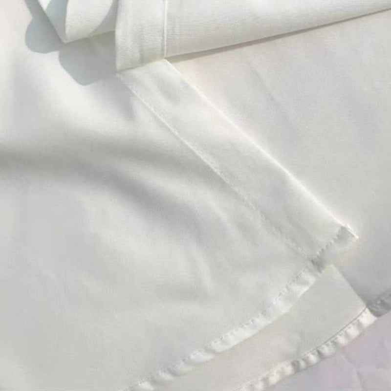 Plain White Oversized Shirt With Tie