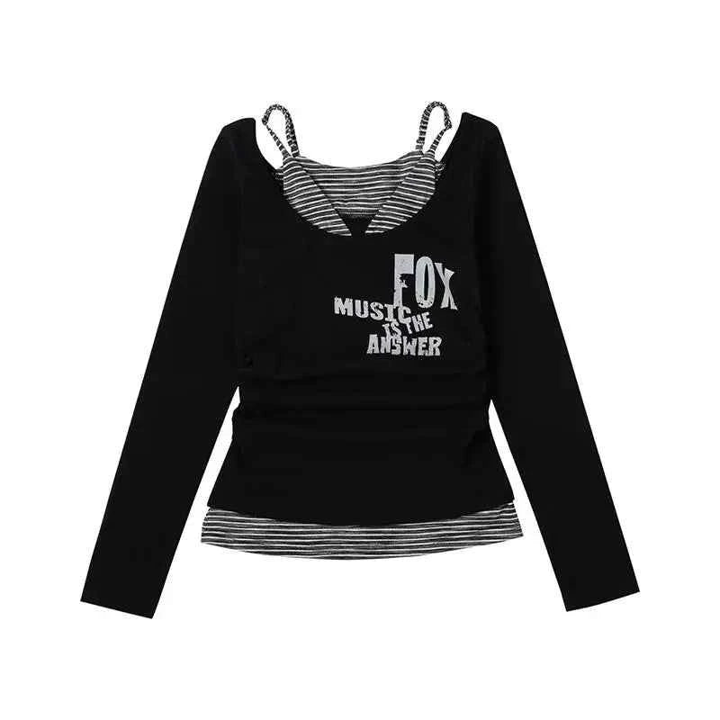 Gothic Patchwork Graphic T-Shirt