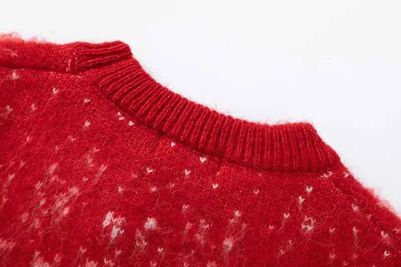 Streetwear Gradient Ombre Fuzzy Knit Sweater