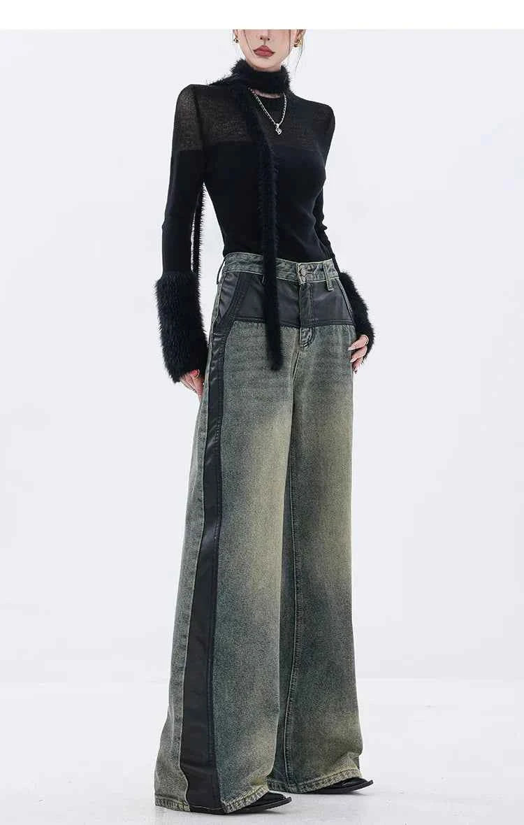 Women Hip Hop Retro High Quality Vintage Blue Jeans