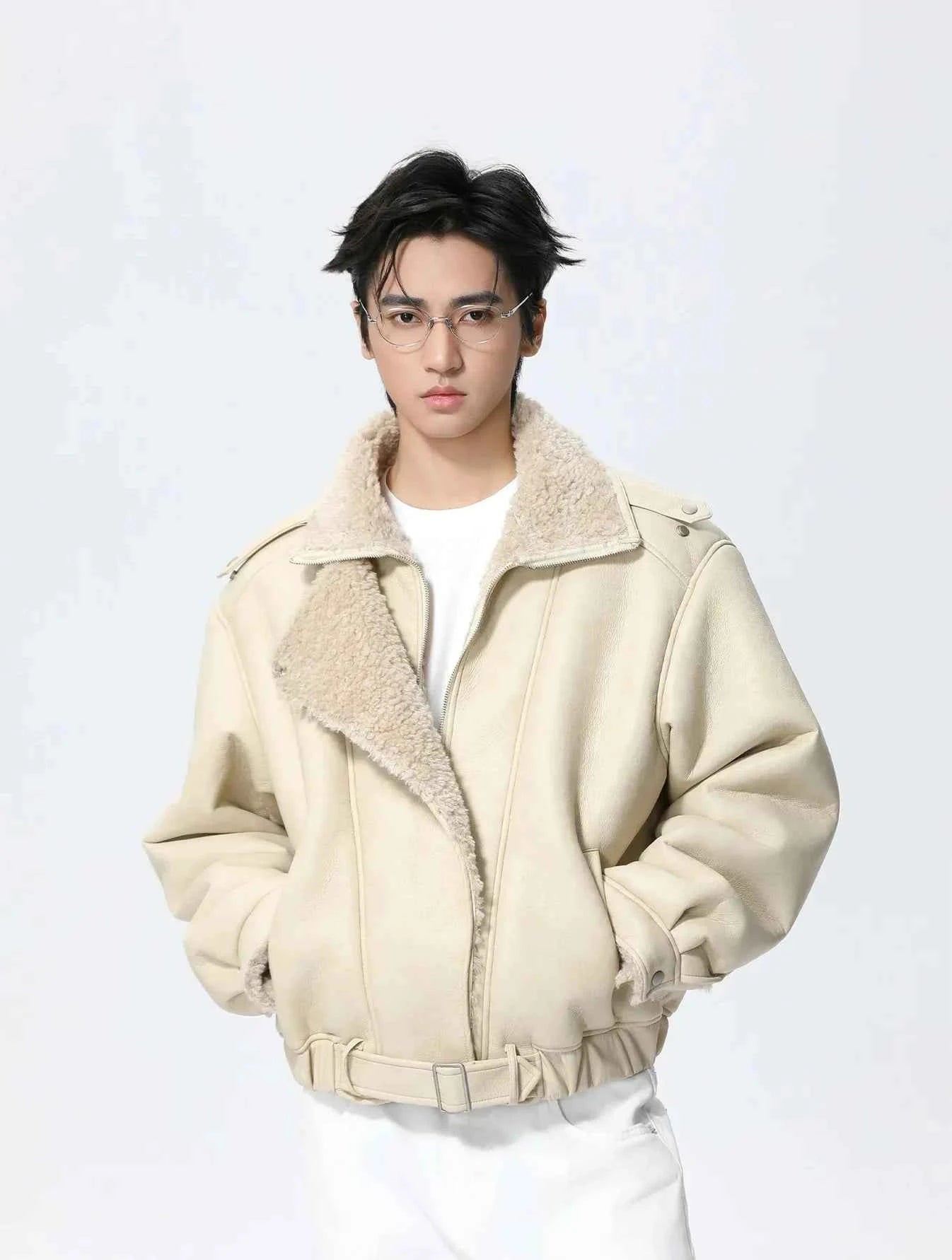 Effortless Warm Fleece Lined Leather Jacket