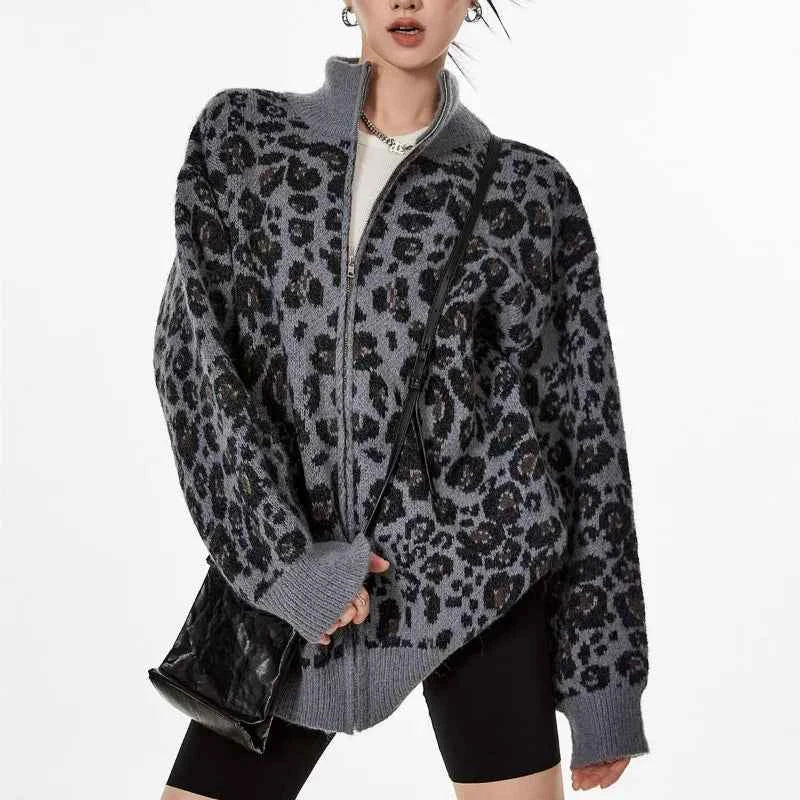 Geometric Print Vintage Knit Sweater
