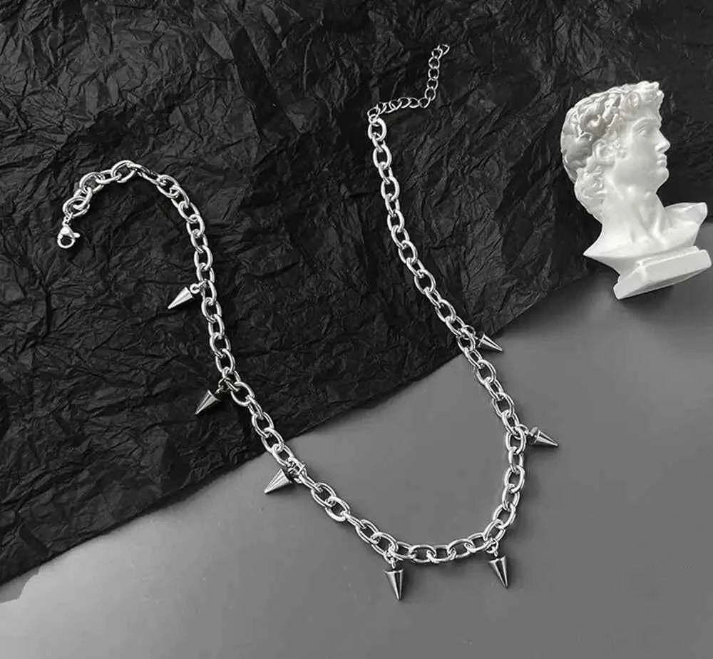 Rivet Titanium Steel Cone Pendant T-Shirt