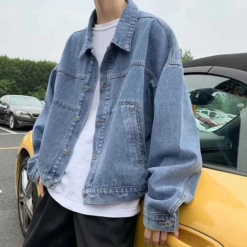 Classic Comfort Blue Retro Loose Denim Jacket