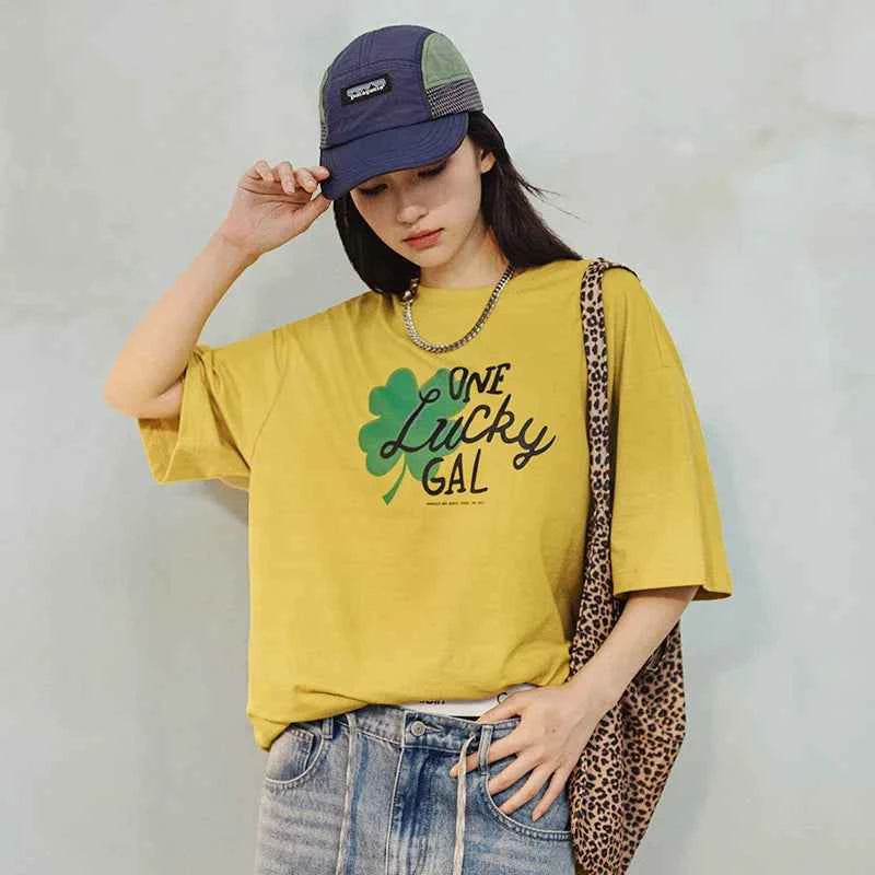 Casual Clover Print Short Sleeve T-Shirt