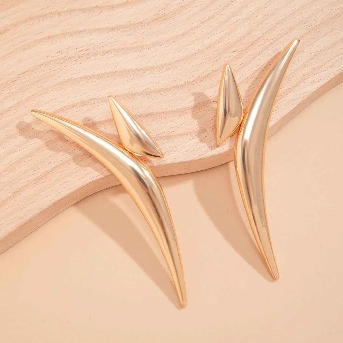 Exaggerated Irregular Geometric Big Stud Earring