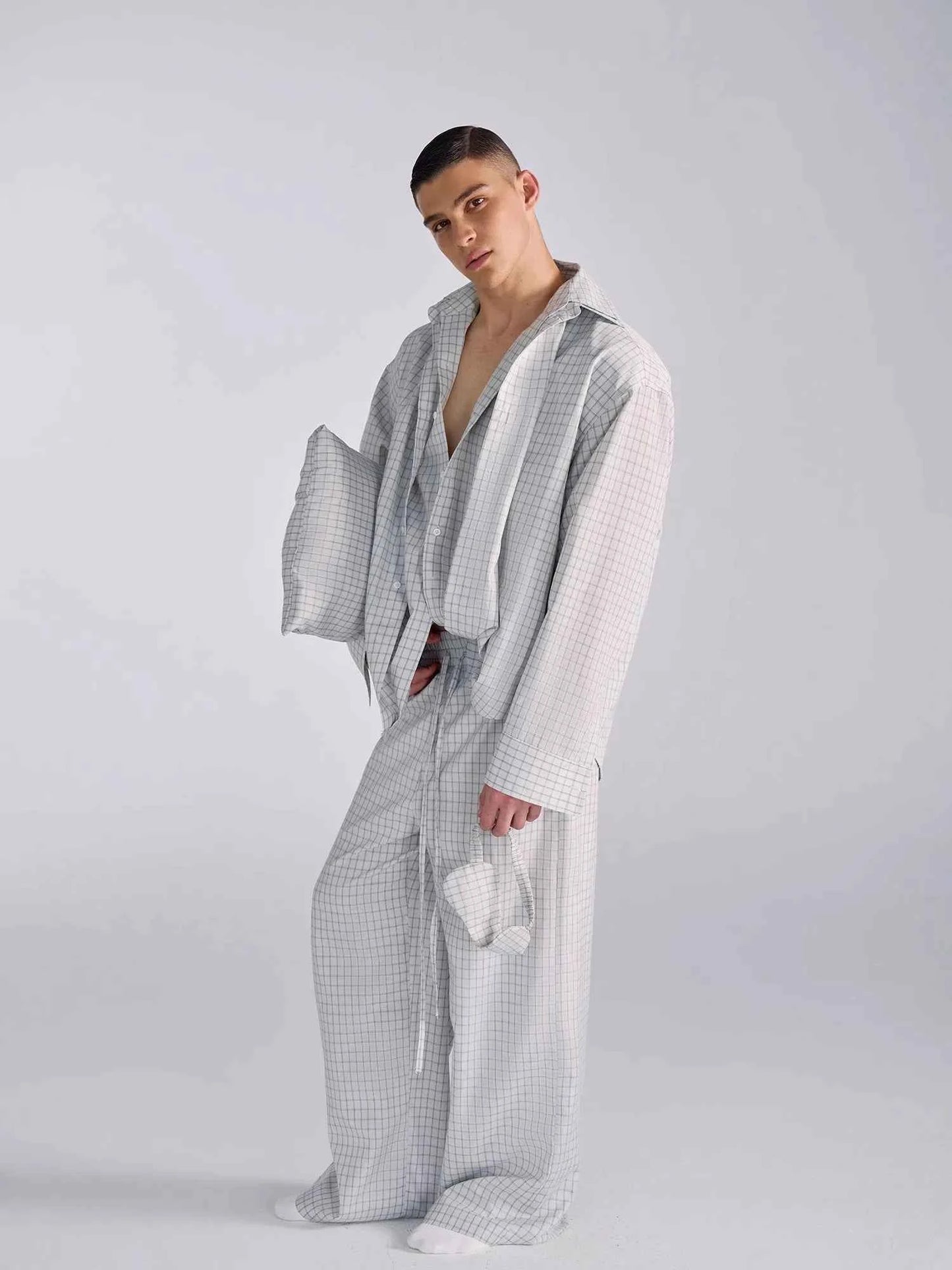 Streetwear Luxury Checked Oversized Flowy Shirt