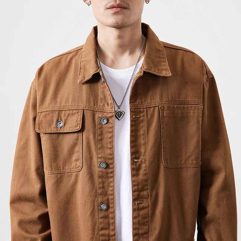 Elevated Y2K Slim Fit Safari Denim Jacket