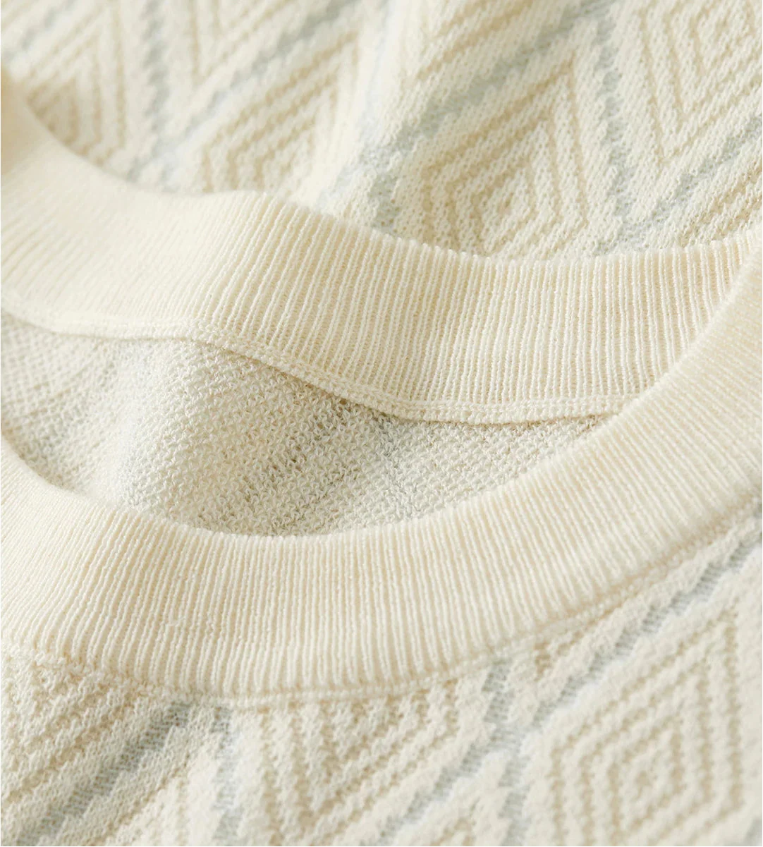 Soft Knit Argyle Round Neck T-shirt - Luxuryurbanwear