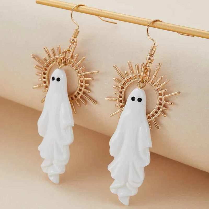 Unique Halloween Ghost Pendant Earrings