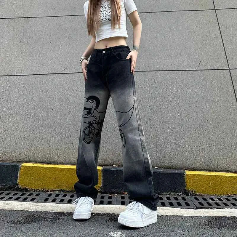 Cozy Cool Gradient High Waist Denim Jeans