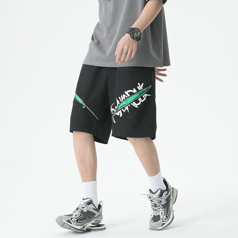 Y2K Centered Zipper Style Shorts