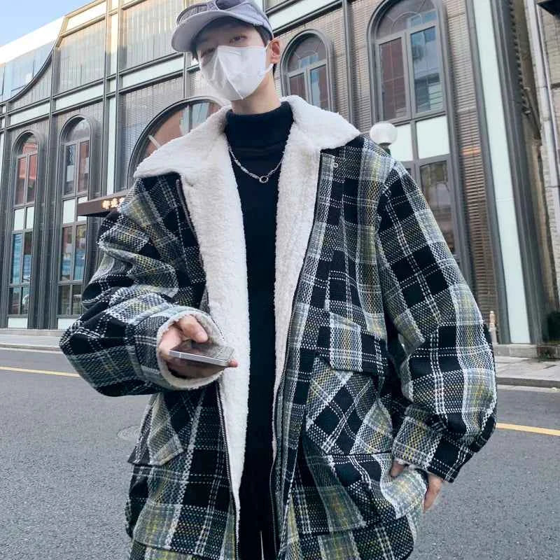 Casual Cozy Plaid Fleece Winter Jacket