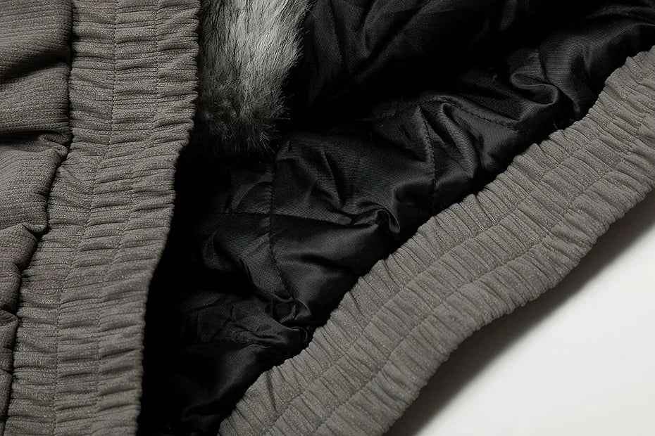 Streetwear Winter Vintage Fur Thicken Parkas Jacket