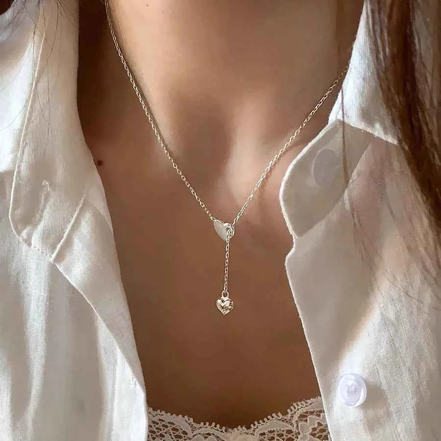 Heart Pendant Adjustable Choker Necklace