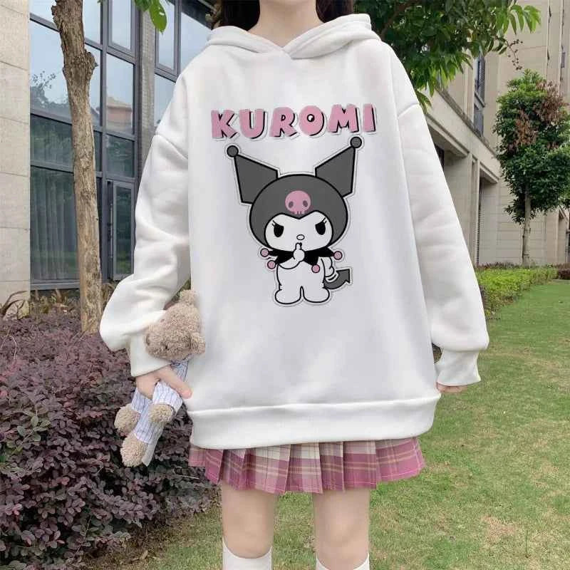 Spring Cute Japanese Style Kuromi Hoodie